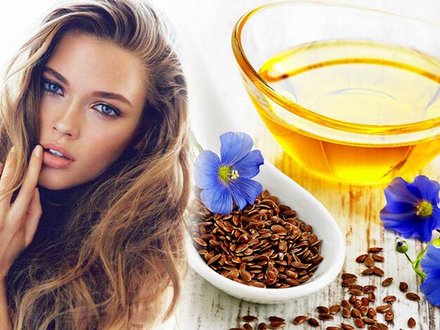 A mask made of linseed oil helps to strengthen the hair