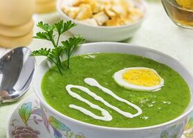 Creamy soup on a protein diet